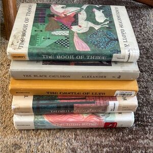 Complete-first edition set-early printings Prydain Chronicles by Lloyd Alexander